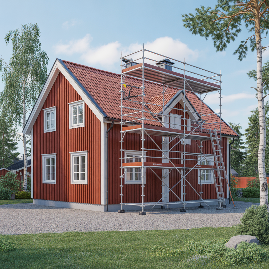 byggnadsstallning hemma regler saker montering och kostnad