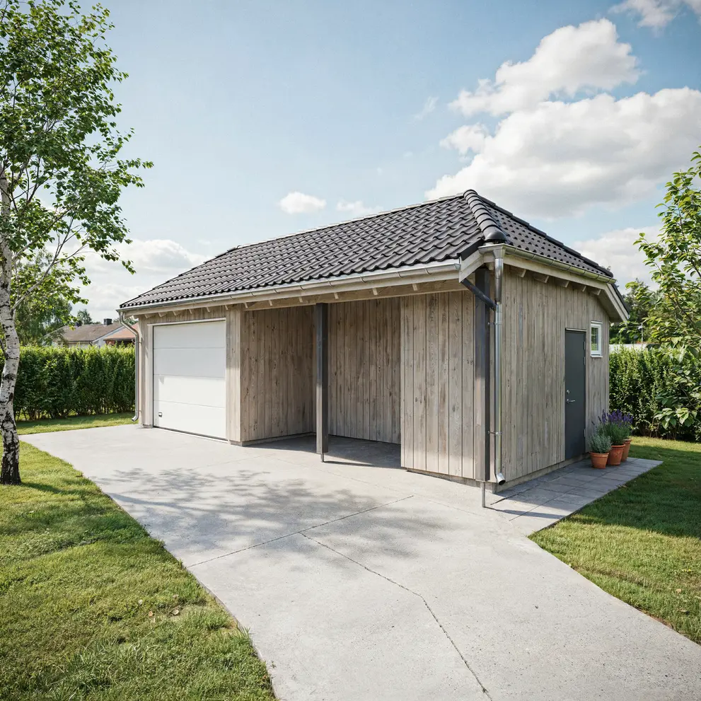 bygga carport garage arlanda sigtuna kommun stockholm